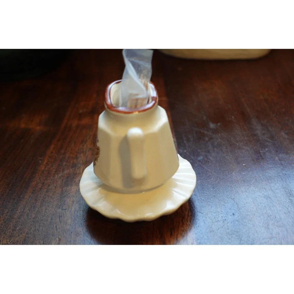 Vintage pottery mini bud vase the Ozarks‎ theme pottery toothpick holder